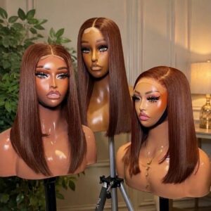 Sdd 99j with closure. 4 by 4 sdd bone straight  💯 human hair 10" 78,000 12" 90,000 14" 110,000 16" 130,000 18" 144,000 20" 169,000